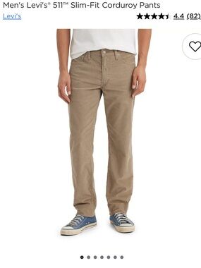 Levi's 511 Men's Slim Fit Corduroy Pants in Tan (Timberwolf)